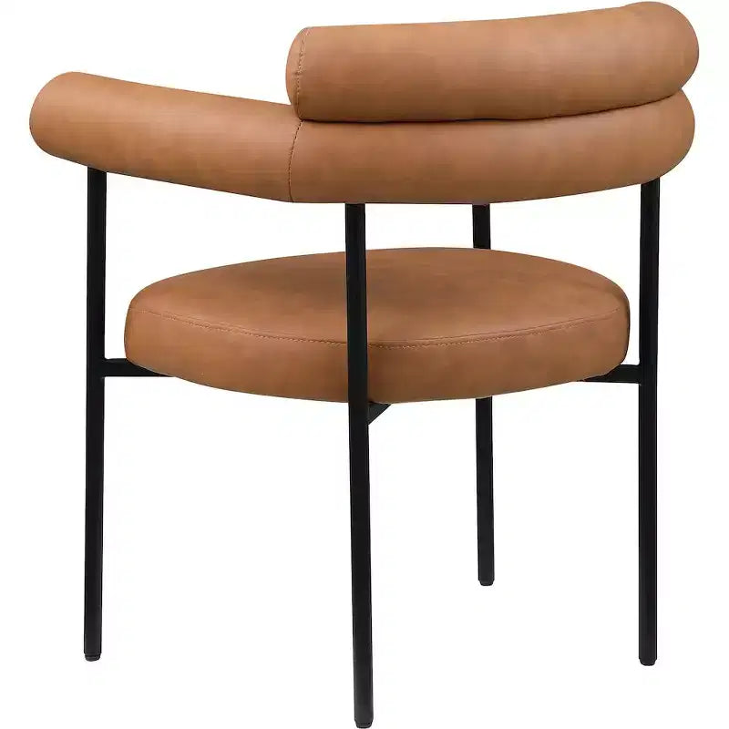 Meridian Furniture, Chaise de salle à manger Blake en cuir végétalien, Lot de 2