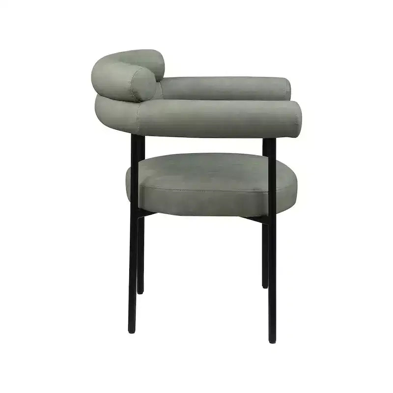 Meridian Furniture, Chaise de salle à manger Blake en cuir végétalien, Lot de 2