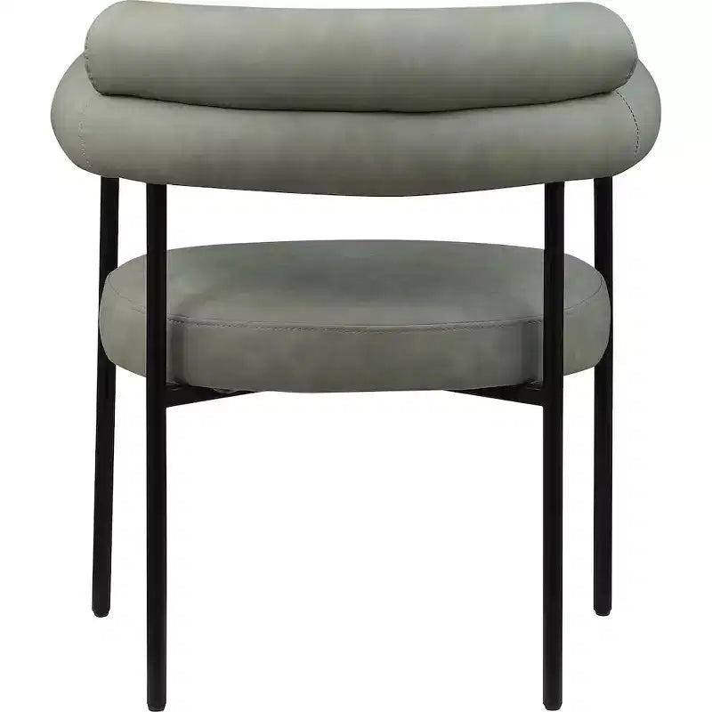 Meridian Furniture, Chaise de salle à manger Blake en cuir végétalien, Lot de 2