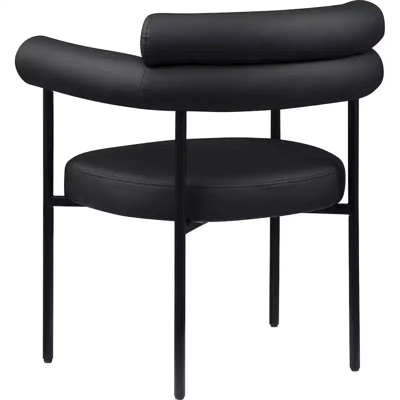 Meridian Furniture, Chaise de salle à manger Blake en cuir végétalien, Lot de 2