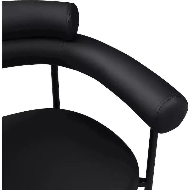 Meridian Furniture, Chaise de salle à manger Blake en cuir végétalien, Lot de 2