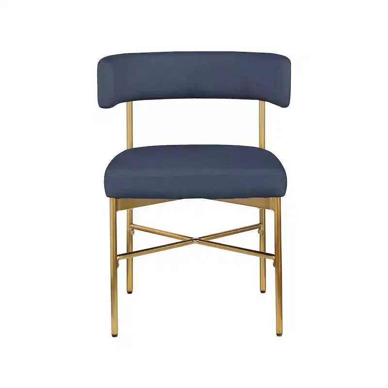 Meridian Furniture, Chaises de salle à manger Rivage en tissu texturé lin durable, lot de 2