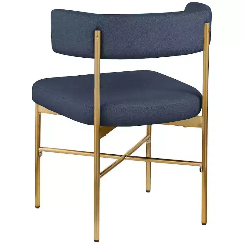 Meridian Furniture, Chaises de salle à manger Rivage en tissu texturé lin durable, lot de 2