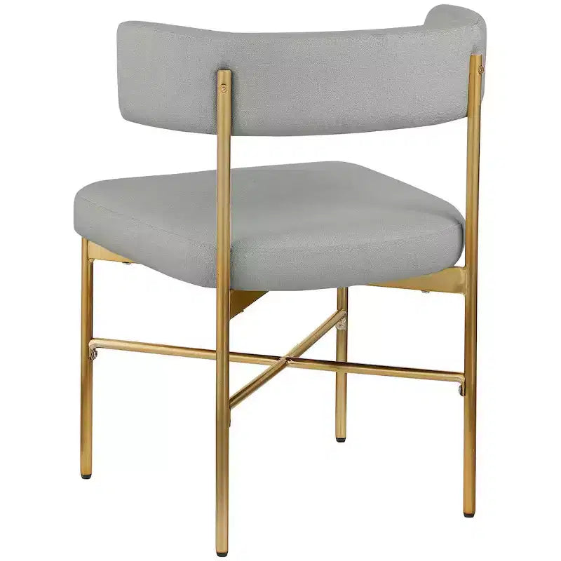 Meridian Furniture, Chaises de salle à manger Rivage en tissu texturé lin durable, lot de 2