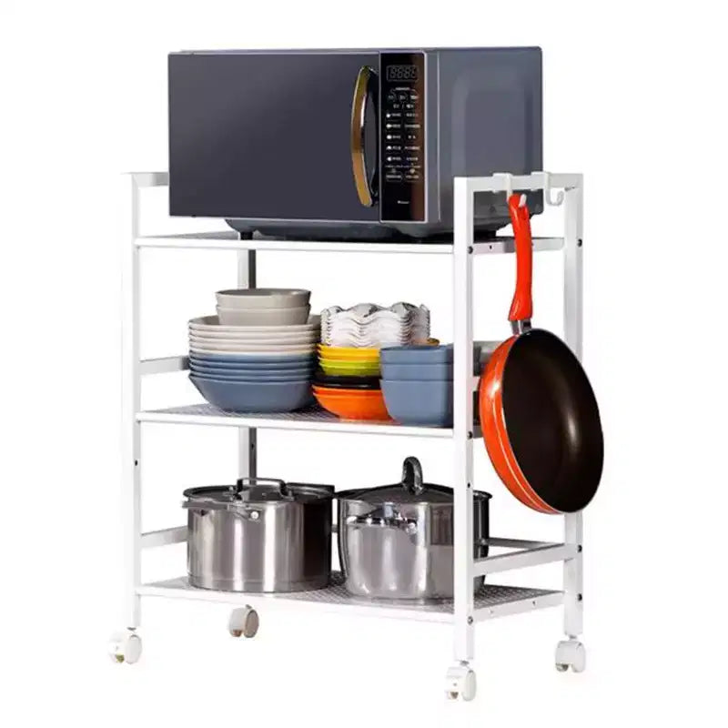 Chariot à couches multiples multifonctionnel élargi à 3 niveaux -xm_463w Étagère de rangement mobile