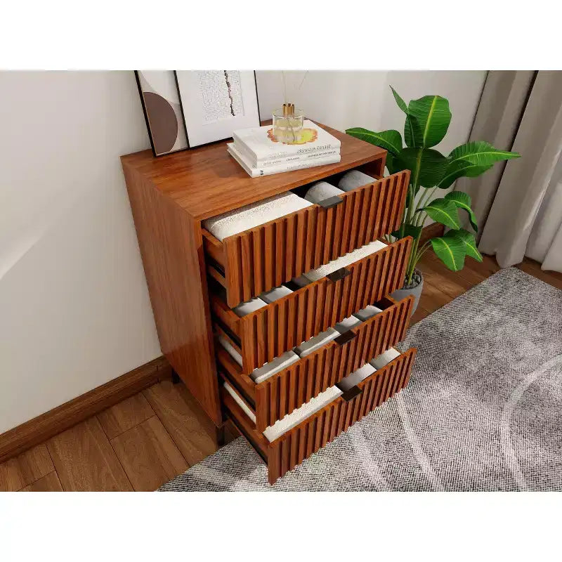 Commode à 6 tiroirs Okak avec poignées dorées et pieds en acier, grands tiroirs spacieux, meuble de rangement élégant pour l'organisation de la maison