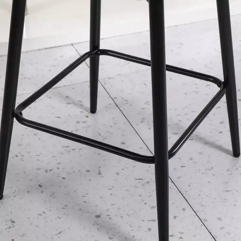 MAYEERTY Lot de 2 tabourets de bar pivotants de hauteur comptoir à 360 degrés, rembourrés, en lin blanc cassé de 65 cm pour îlot de cuisine et pub