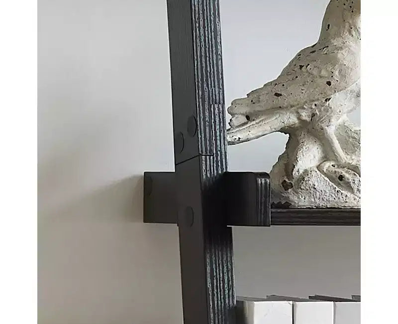 MAYEERTY Étagère bibliothèque 5 niveaux Échelle moderne populaire multidécoupe avec coins de barrière d'étagère arrondis