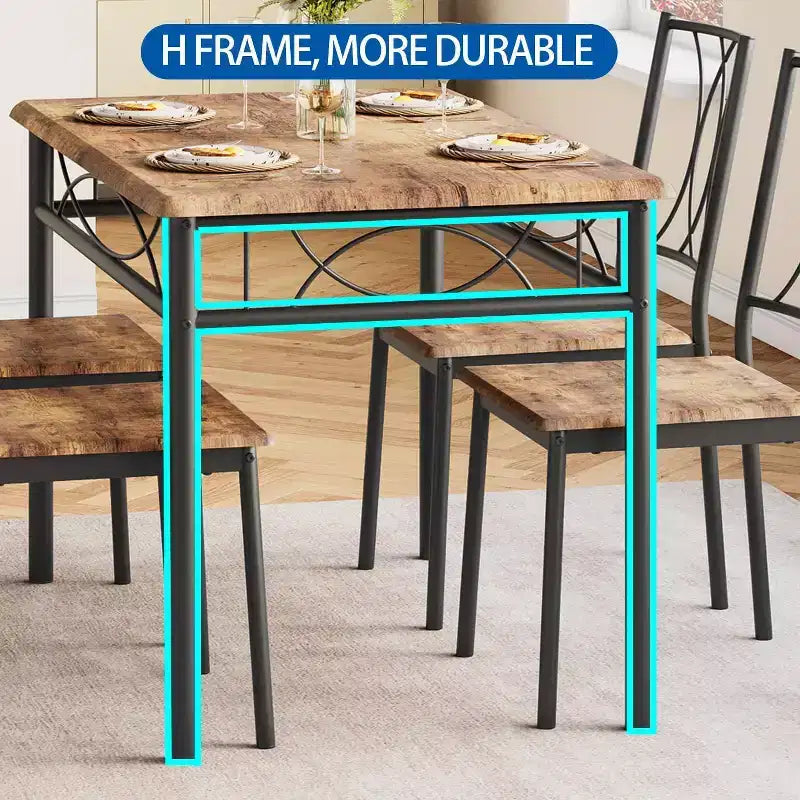 Ensemble de salle à manger compact 3 pièces pour 2 personnes, table de cuisine carrée avec chaises rembourrées, ensemble dînette peu encombrant pour petites cuisines et appartements