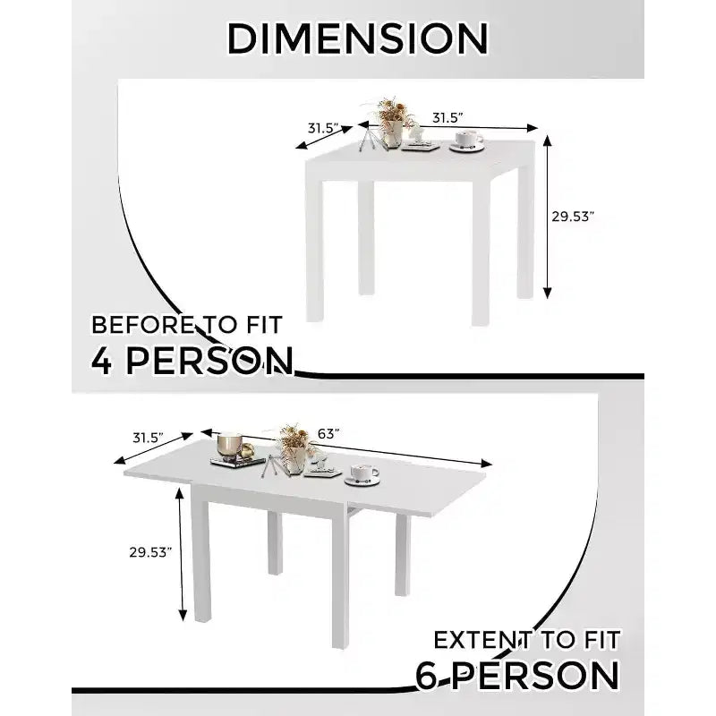 Table à manger de terrasse extensible pour 4 à 6 personnes, table d'extérieur réglable en aluminium de 80 à 160 cm, idéale pour le jardin, le porche, la terrasse et les réceptions en plein air