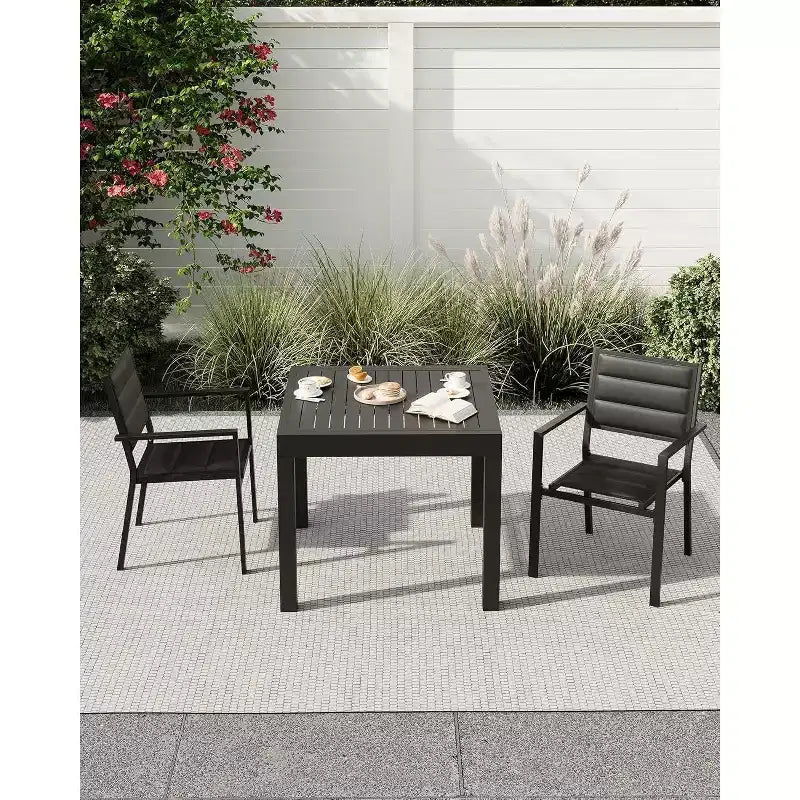 Table à manger de terrasse extensible pour 4 à 6 personnes, table d'extérieur réglable en aluminium de 80 à 160 cm, idéale pour le jardin, le porche, la terrasse et les réceptions en plein air