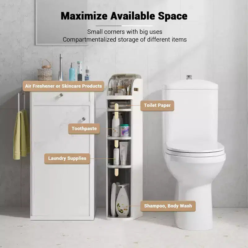 Meuble de rangement en plastique - Taille étroite de 18 cm, style tiroir, multicouche, gain de place, organisateur de rangement pour cuisine et salle de bain