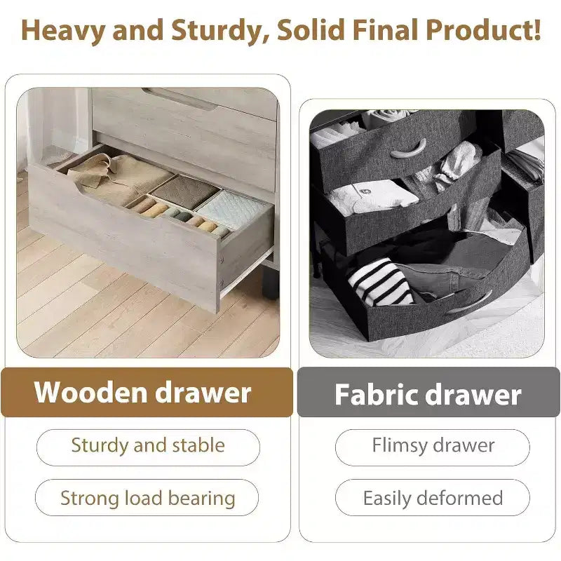 Commode verticale à 4 tiroirs, Meuble de rangement autoportant de 105 cm de haut avec pieds détachables, Armoire en bois pour chambre, salon, couloir et entrée