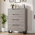 4-Drawer Vertical Dresser, 41.5 Tall Freestanding Storage Chest with Detachable Legs, Wooden Cabinet for Bedroom, Living Room, Hallway & Entryway