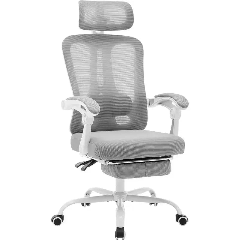 Chaise de bureau Acekool en maille avec repose-pieds, chaise de bureau ergonomique avec support lombaire, chaise d'ordinateur de direction réglable avec roulettes (plusieurs couleurs)