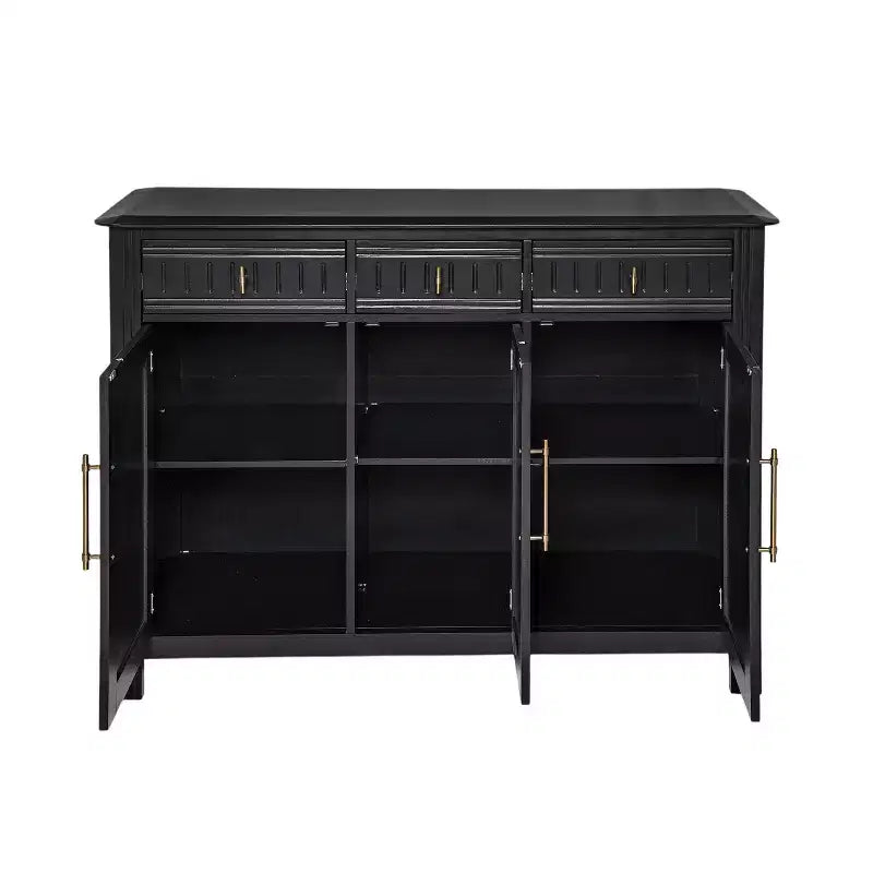 Christopher Knight Home Chasca Armoire de rangement moderne en bois d'acacia 48 po avec 3 portes, 3 tiroirs et étagères réglables