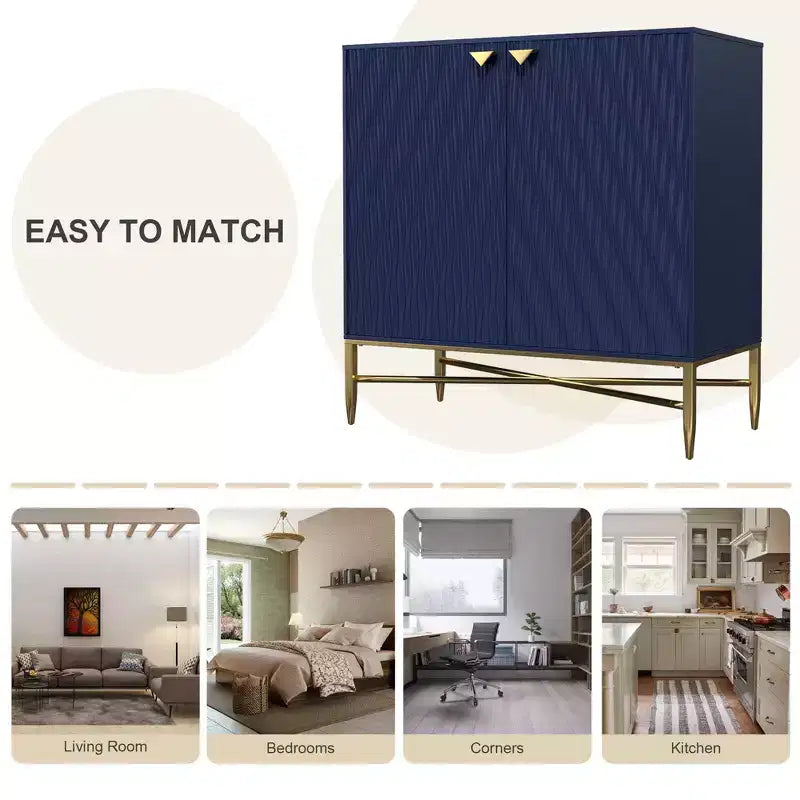 Meuble de rangement utilitaire autoportant CLIHOME en MDF de 40 cm (15,75 po) de largeur x 83,5 cm (32,87 po) de hauteur avec patin de nivellement réglable