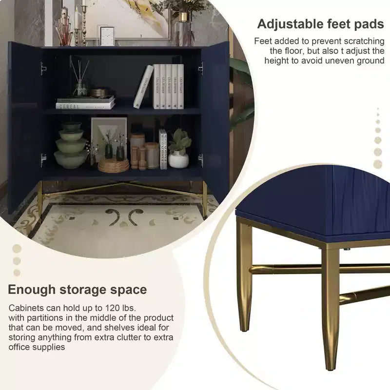 Meuble de rangement utilitaire autoportant CLIHOME en MDF de 40 cm (15,75 po) de largeur x 83,5 cm (32,87 po) de hauteur avec patin de nivellement réglable