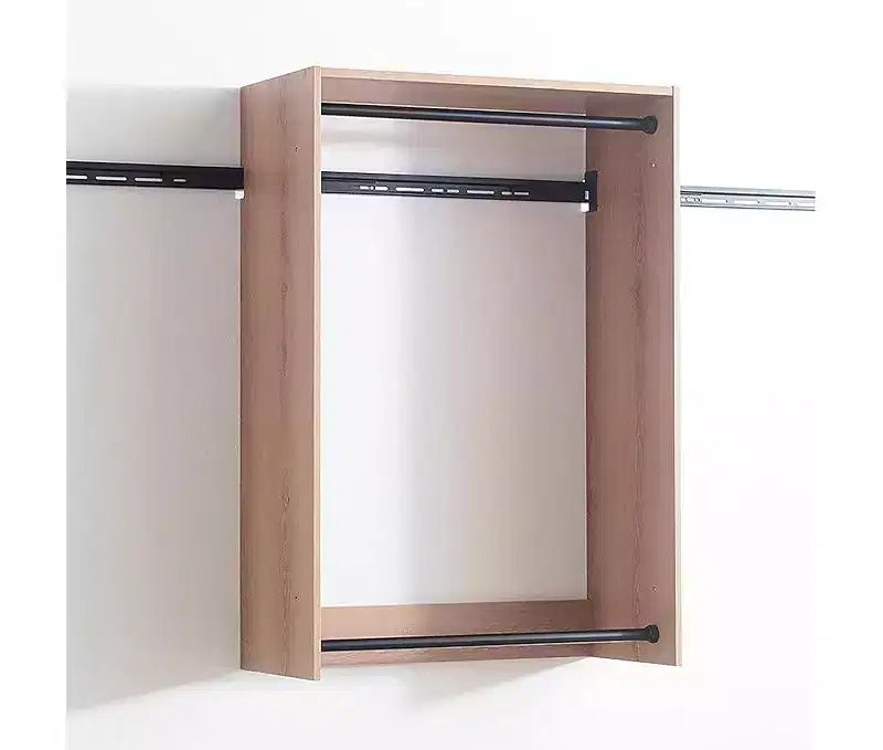 HomeStock Devi Series 31,594,5 po. L Système de placard modulaire mural avec double tringle et 0 étagère en bois