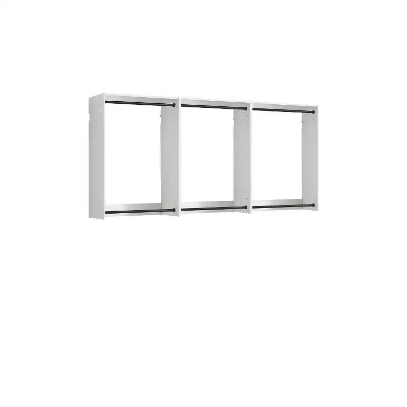 HomeStock Devi Series 31,594,5 po. L Système de placard modulaire mural avec double tringle et 0 étagère en bois