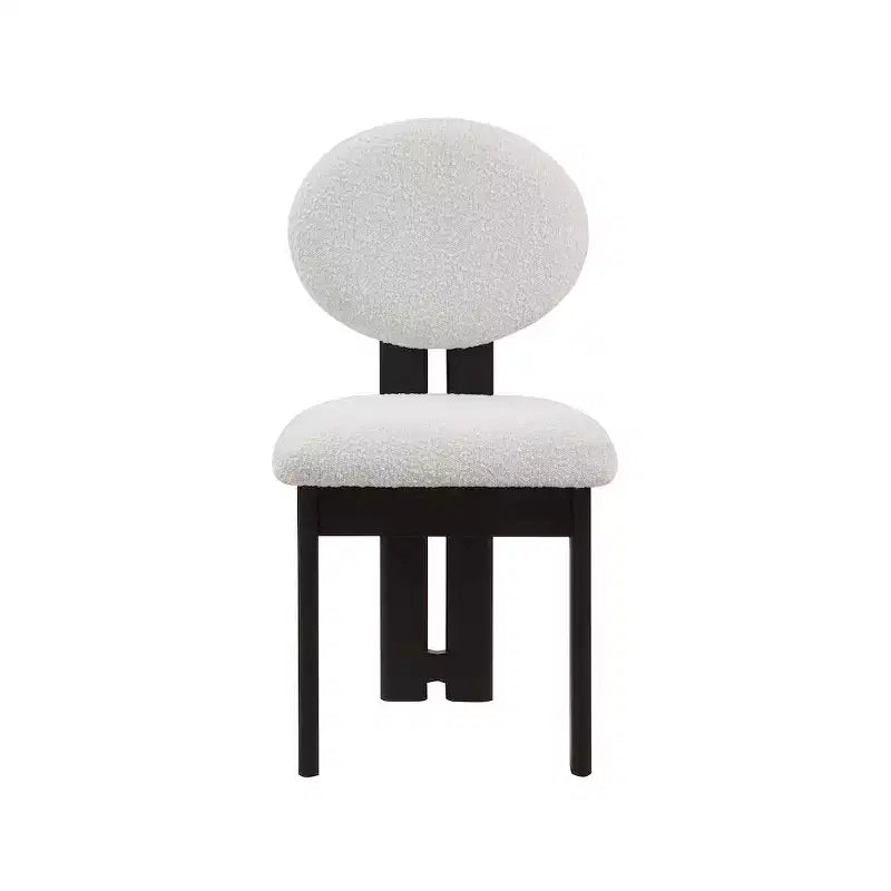 Meridian Furniture, Chaises de salle à manger en tissu bouclé Napa, Lot de 2