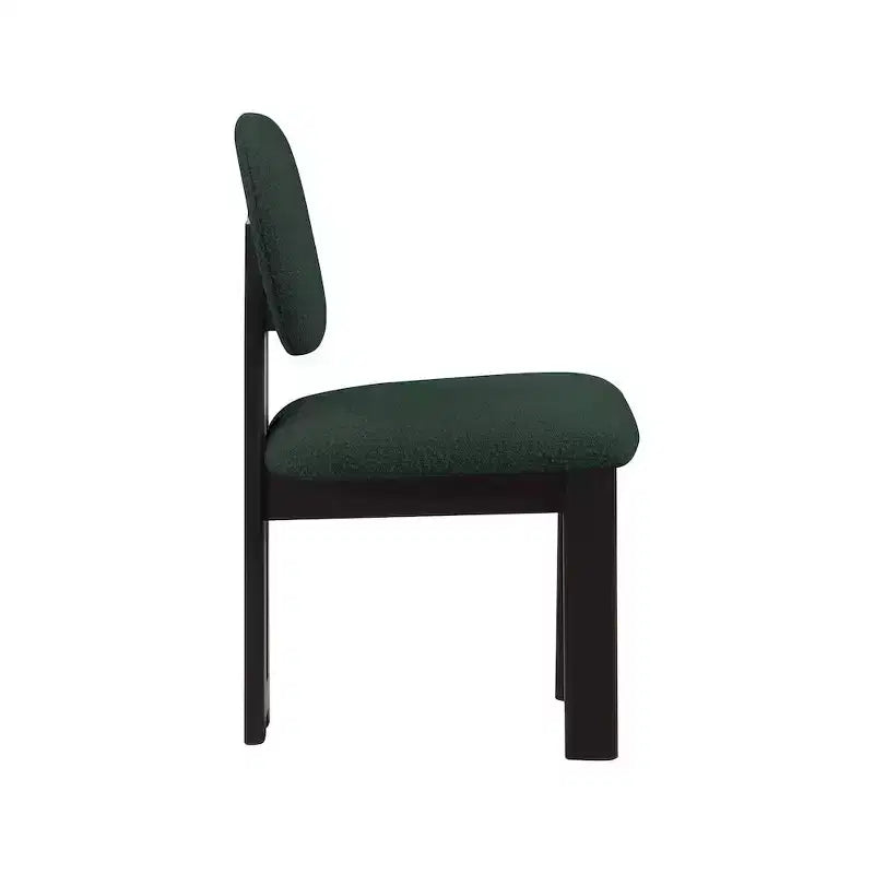 Meridian Furniture, Chaises de salle à manger en tissu bouclé Napa, Lot de 2