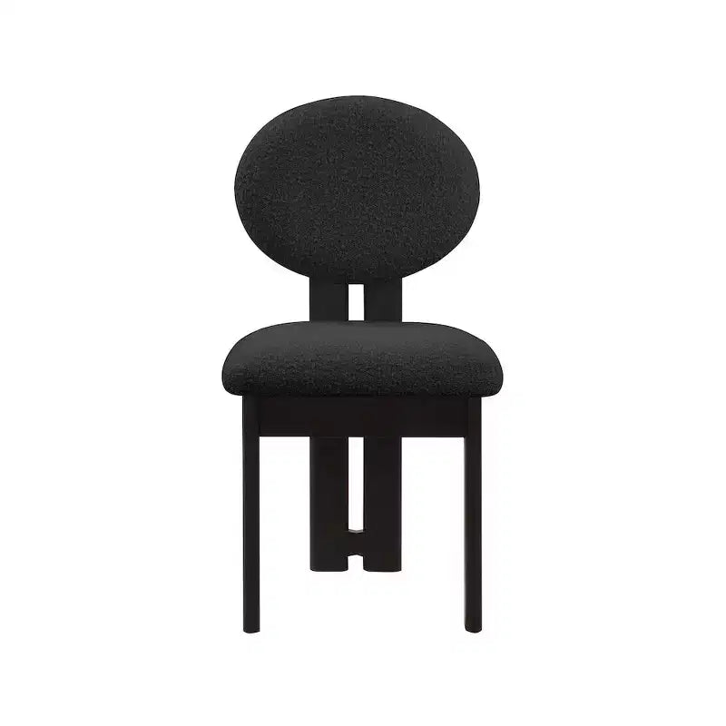 Meridian Furniture, Chaises de salle à manger en tissu bouclé Napa, Lot de 2