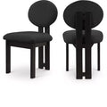 Meridian Furniture,Napa Boucle Fabric Dining Chair, Set of 2