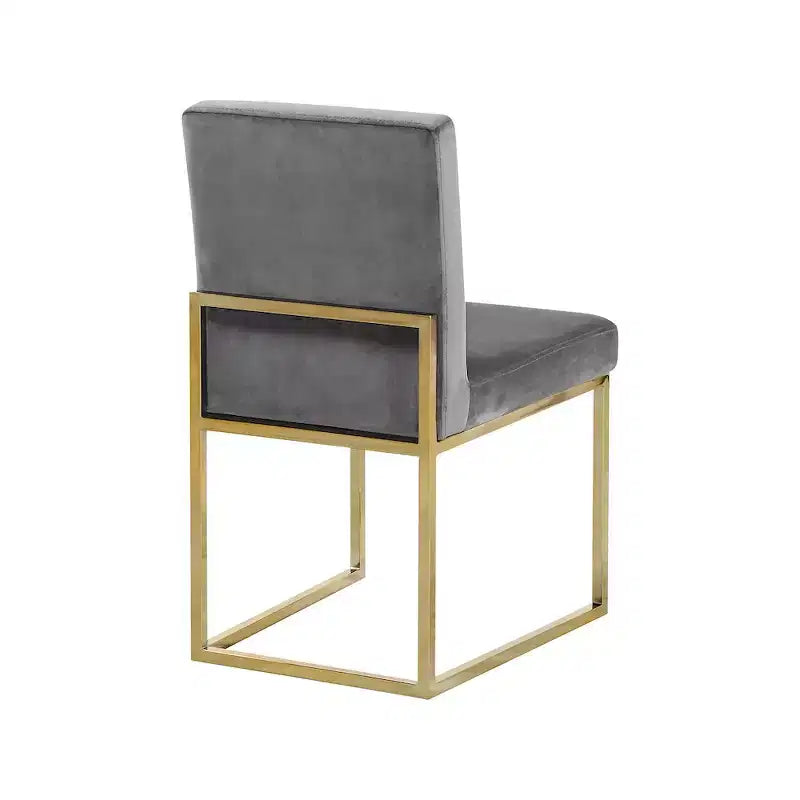 Meridian Furniture Giselle Chaise de salle à manger en velours, lot de 2