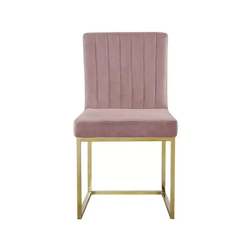 Meridian Furniture Giselle Chaise de salle à manger en velours, lot de 2