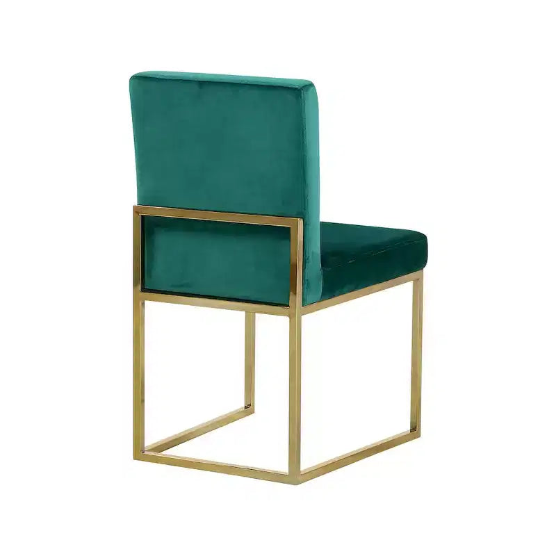 Meridian Furniture Giselle Chaise de salle à manger en velours, lot de 2