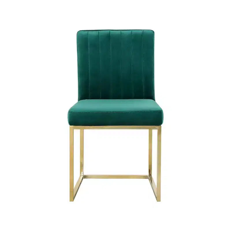 Meridian Furniture Giselle Chaise de salle à manger en velours, lot de 2