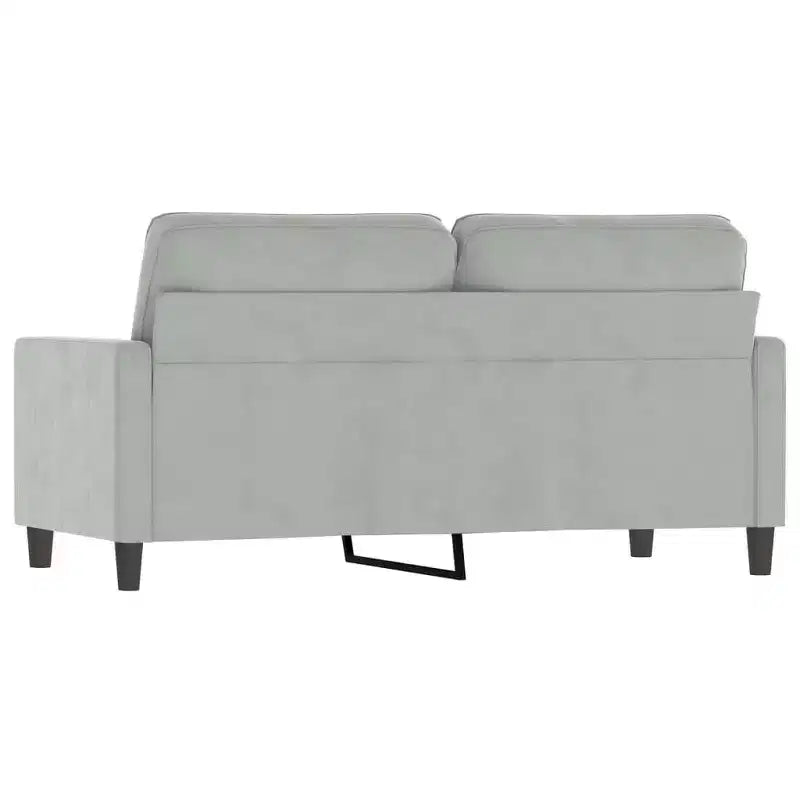 vidaXL Canapé 2 places Velours gris clair, Métal, Textilène Medium