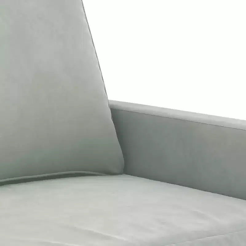 vidaXL Canapé 2 places Velours gris clair, Métal, Textilène Medium