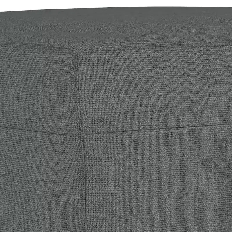 vidaXL Canapé 3 places moderne avec repose-pieds gris foncé - Meuble de salon confortable avec cadre en métal et revêtement en tissu