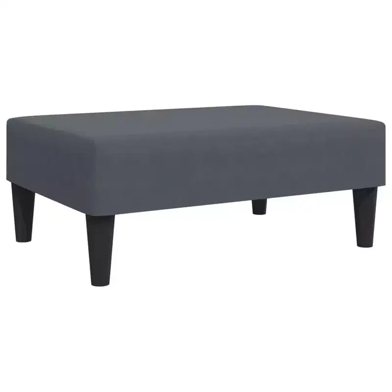 vidaXL Ensemble canapé 2 places velours gris foncé - Canapé-lit convertible moderne avec repose-pieds, Revêtement doux, Grand espace d'assise/de couchage, Pieds robustes