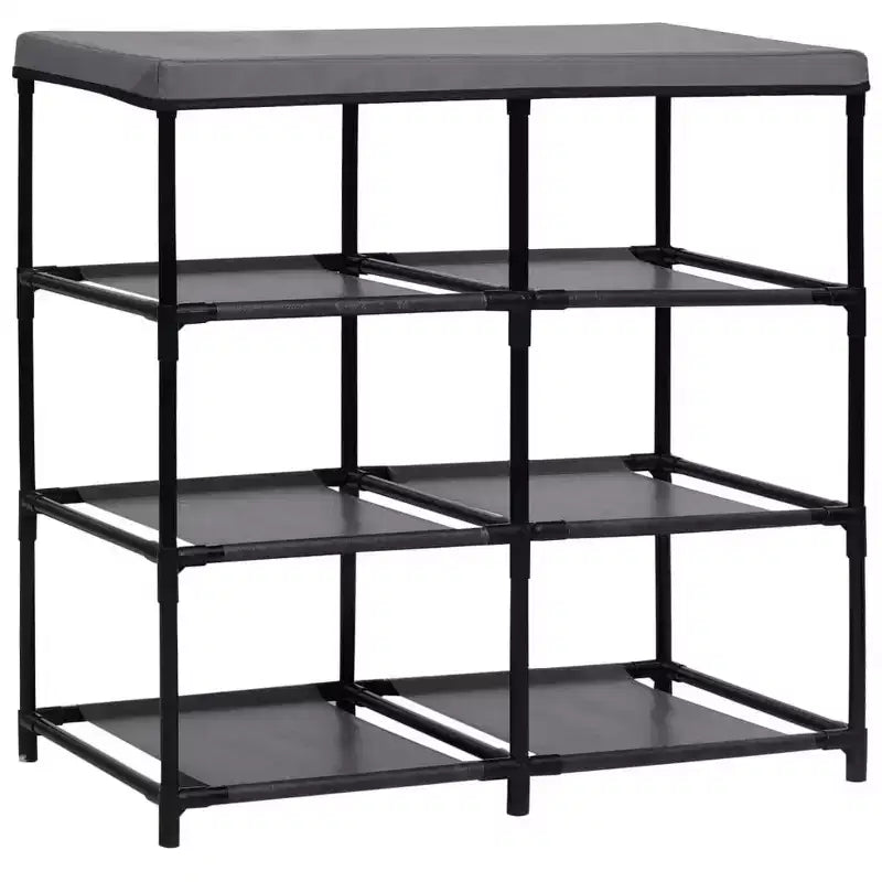 vidaXL Étagère d'Armoire Gris Acier et Tissu Étagère d'Armoire Moyenne