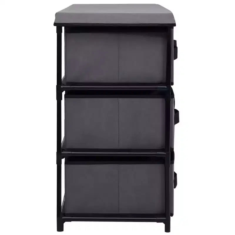 vidaXL Étagère d'Armoire Gris Acier et Tissu Étagère d'Armoire Moyenne