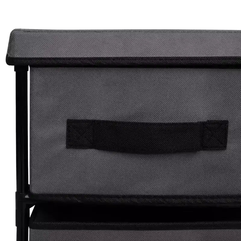 vidaXL Étagère d'Armoire Gris Acier et Tissu Étagère d'Armoire Moyenne