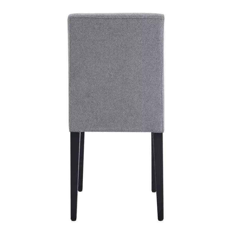 MAYEERTY Lot de 2 chaises de salle à manger en lin et coton gris clair, assise polyvalente et confortable