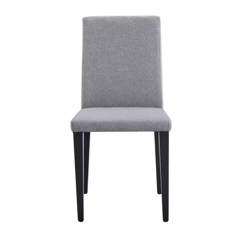 MAYEERTY Lot de 2 chaises de salle à manger en lin et coton gris clair, assise polyvalente et confortable
