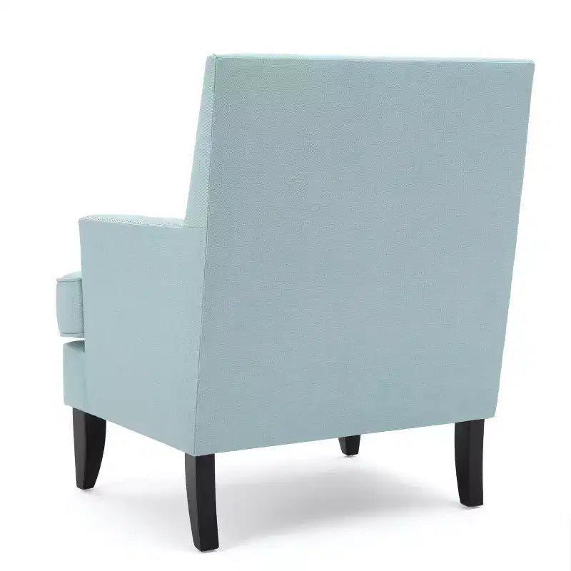 Fauteuil club contemporain GDFStudio Richardson en tissu rembourré avec clous décoratifs