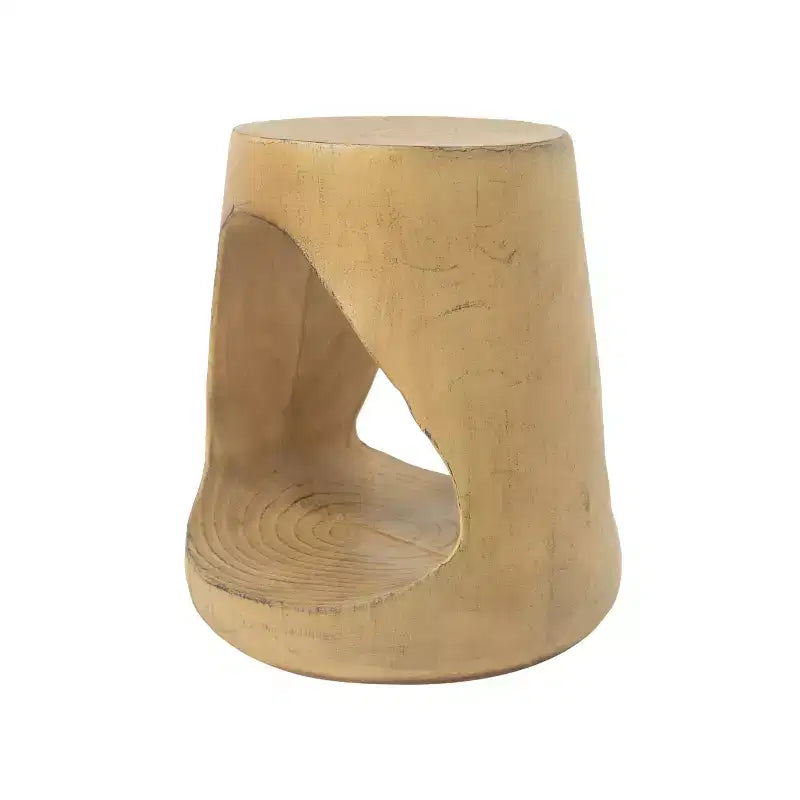 MAYEERTY Table console creuse aspect bois couleur naturelle pour salon