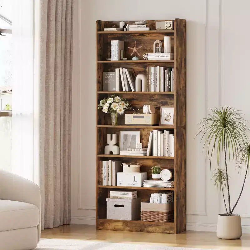 Étagère à livres moderne Yaheetech à 7 niveaux en bois pour bureau, salon