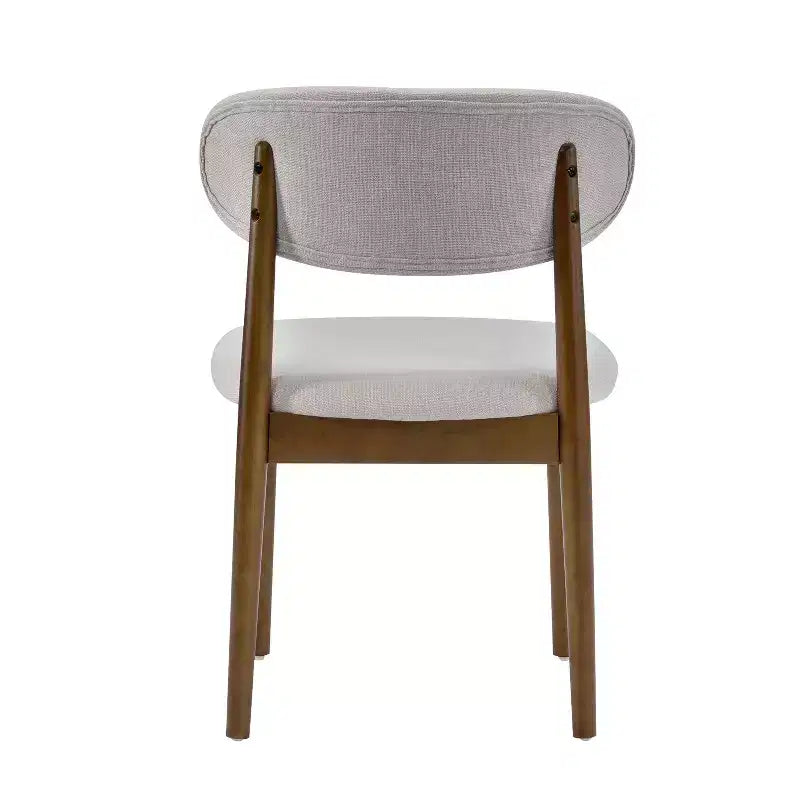 Chaise de salle à manger rembourrée Christopher Knight Home Bulwarth en bois d'hévéa de style Mid-Century avec dossier incurvé (lot de 2)