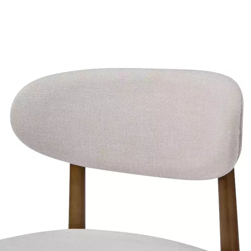 Chaise de salle à manger rembourrée Christopher Knight Home Bulwarth en bois d'hévéa de style Mid-Century avec dossier incurvé (lot de 2)