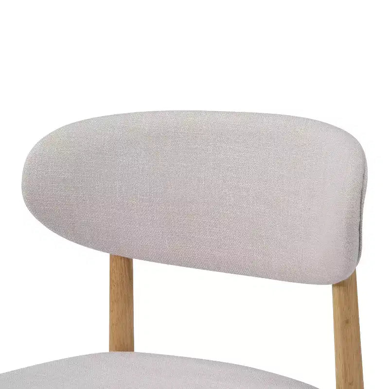 Chaise de salle à manger rembourrée Christopher Knight Home Bulwarth en bois d'hévéa de style Mid-Century avec dossier incurvé (lot de 2)