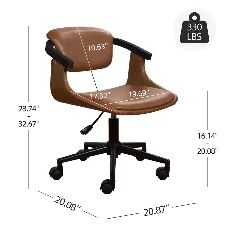 Chaise de bureau pivotante Art Leon