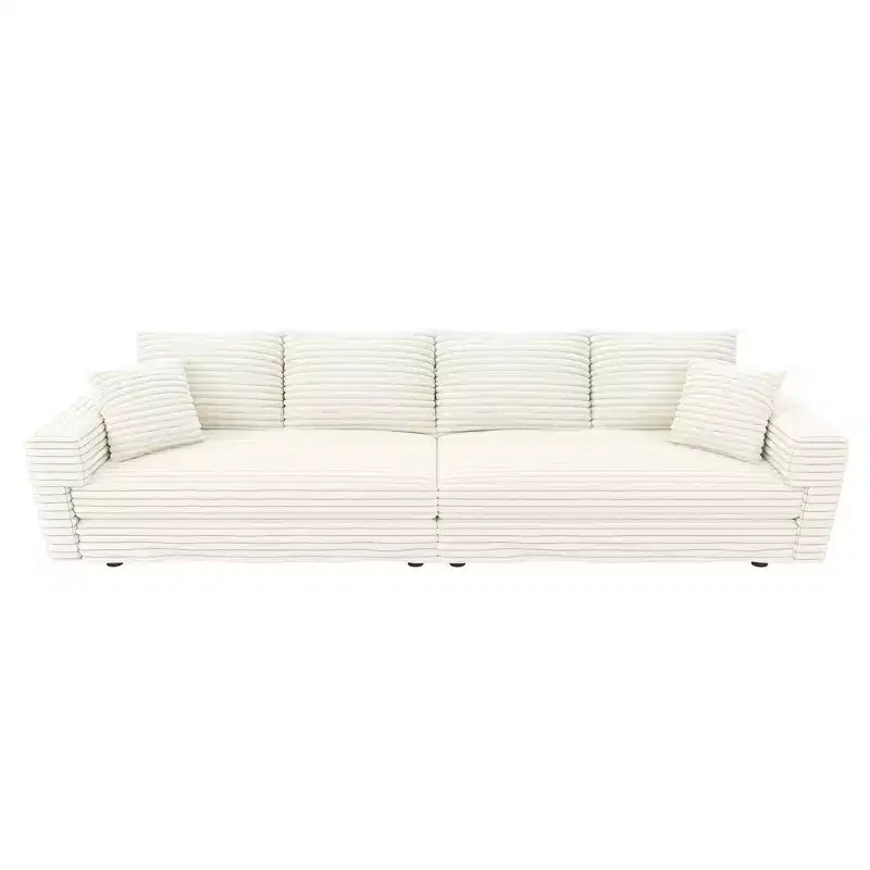 MAYEERTY Canapé moderne confortable rembourré Cloud avec assise profonde et coussins moelleux pour salon, chambre, bureau, beige