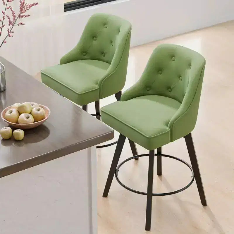 Tabouret de bar pivotant à 360° élégant avec coussin moelleux et construction robuste